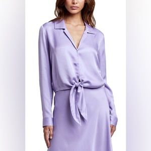 L’agence Lavender Tie Front Blouse
